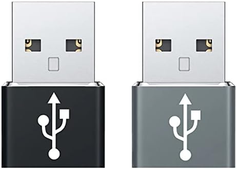 USB-C נקבה ל- USB מתאם מהיר זכר התואם למכשירי Samsung Galaxy A80 למטען, סנכרון, OTG כמו מקלדת, עכבר, מיקוד,