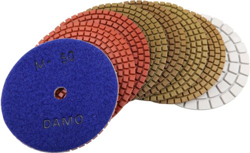 כרית ליטוש יהלום DAMO 3 אינץ 'חצץ רטוב 1500 עבור פולני רצפת השיש בטון גרניט