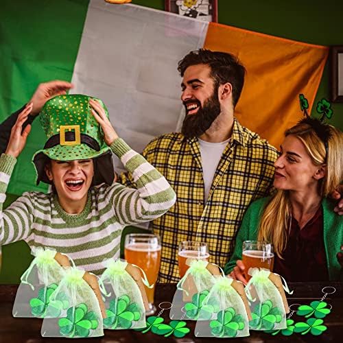 מסיבת יום פטריק הקדוש מעדיפה מסיבת יום המזל האירית מעדיפה 12 סטים עם מחזיקי מפתחות של שמרוק תודה