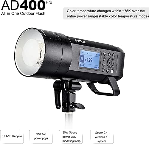 Godox Ad400 Pro Ad400Pro פלאש w/2.8mlight Stand+תיק w/Godox 60 * 60 סמ רך קופסא עם רשת GN72 TTL Monolight,