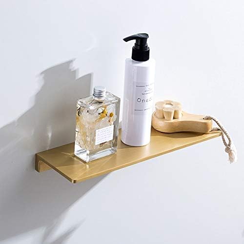 מדף מקלחת BKDFD, קידוח פליז זהב עיבוי קיר מתלה מדפי אחסון מארגן לחדר שינה לחדר אמבטיה