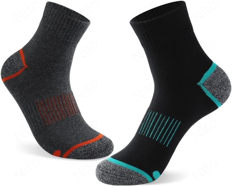 SawQF 5 זוגות גרביים לגברים נושמים גרבי ספורט גרבי כותנה גרבי חורף גרביים שחורות