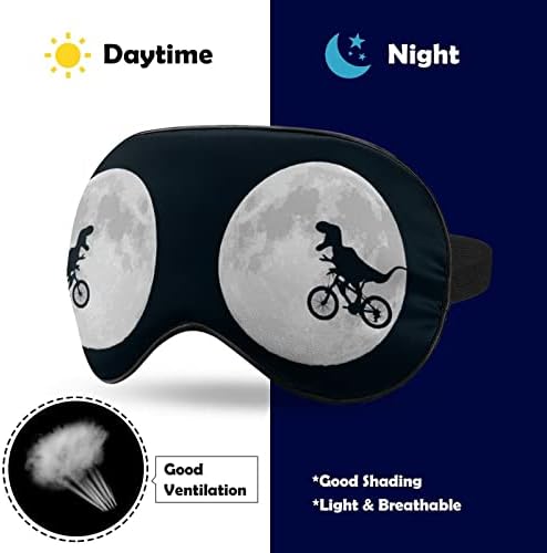 אופניים לרכיבה על דינוזאור ומסיכת עיניים ירח לכיסוי עיוורון עם שינה עם רצועה מתכווננת לגברים נשים נוסעות יוגה