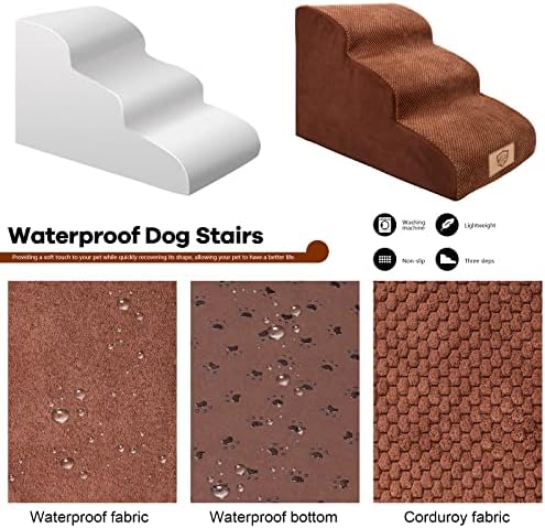 KPHICO 11.8 צפיפות גבוהה בצפיפות מורחבת מדרגות לחיות מחמד מקצף 2 שכבות, ו -15.7 מדרגות כלבים קצף