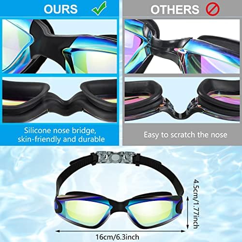 6 מחשבים משקפי משקפי שחייה ציוד שחייה משקפי משק