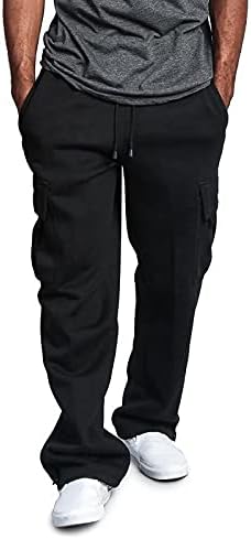 מכנסי מטען לגברים מרובים כיסים מכנסי מטען עבודה ללבוש מכנסי אימון ארוכים של מטען בטיחות