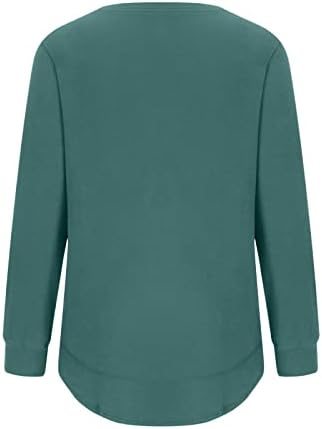 עגול צוואר סווטשירט לנשים 2022 סתיו אופנה מוצק צבע סוודר סוודרים ארוך שרוול חולצה חולצות