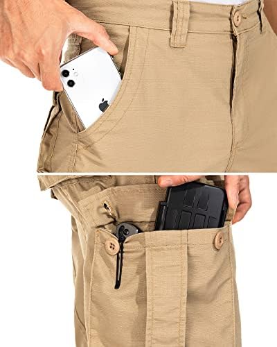 מכנסי מטען Ripstop של GSGGIG לגברים, מכנסי טיולים טקטיים קלים חיצוניים גברים, מכנסי עבודה עמידים לגברים