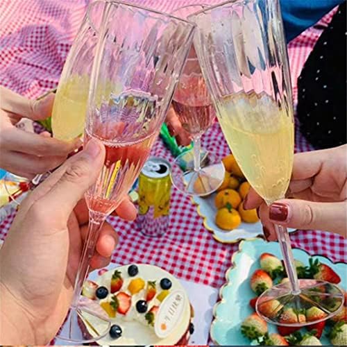 שמפניה בר שמפניה בר חתונה מסיבת חתונה PVC כוסות כוס יין כוסות כוס גביע קוקטייל נוצץ 210 מל