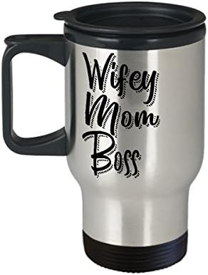 HOWDY SWAG אשתו אמא בוס ספל נסיעות - כוס קפה מפלדת אל חלד לאם או לאישה