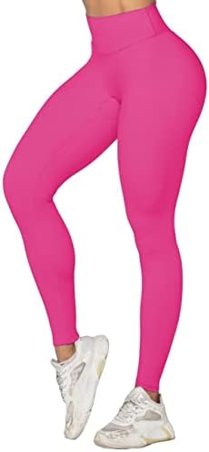 Sunzel Softmax חותלות לאימון לנשים, מכנסי יוגה של אימון בקרת בטן, מכנסי יוגה, מותניים גבוהים וללא תפר קדמי 26
