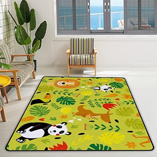 זוחל שטיח מקורה משחק מחצלת בעלי חיים טרופיים לסלון חדר שינה משתלת חינוכית שטיח שטיח 60x39 אינץ '