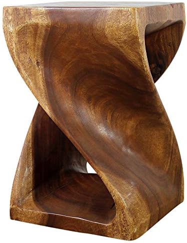 האוסמן שולחן קצה טוויסט מעץ 15 על 15 על 23 אינץ ' שמן אגוז גבוה