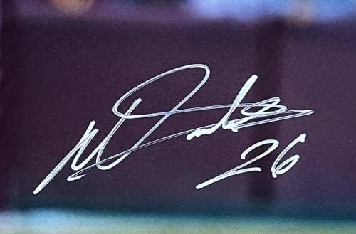 מיילס סנדרס חתם על פילדלפיה איגלס ג'רזי לבן 16x20 צילום JSA - תמונות NFL עם חתימה