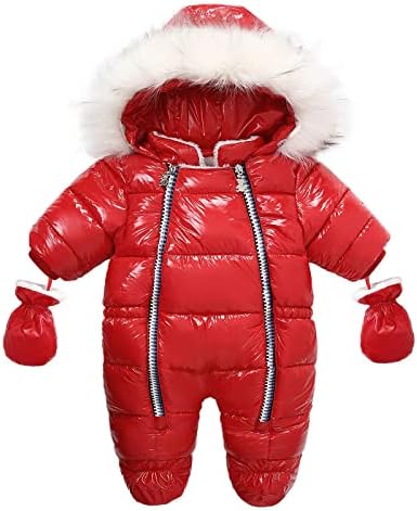 MMKNLRM תינוקת תינוקת ילדה חמה בחור שלג בגדים בגדי רוכס