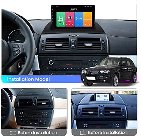 אנדרואיד 10.0 סטריאו לרכב 2 DIN רדיו רדיו GPS ניווט עבור B-MW X3 E83 2004-2012 9 מסך מגע עם Carplay