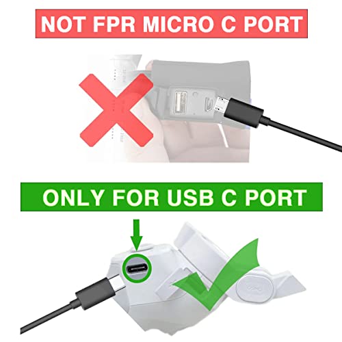 כבל טעינה USB תואם כבל USB-C עבור Zhiyun חלק 4/X חלק/חלק Q2, DJI OM 4, DJI Osmo Pocket Pocket 3-צירים