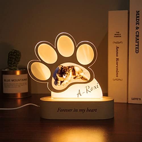 גורס אישית הוביל תאורה יפה לחיות מחמד כלב חתול כפה לילה אור מותאם אישית 5 תמונות תמונות אקריליק מנורת עבור חדר