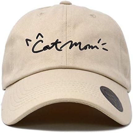 סקיצות אהבה חתול אמא רקומה רקומה בסגנון פולו סגנון בייסבול כובע כובע אבא פרופיל נמוך