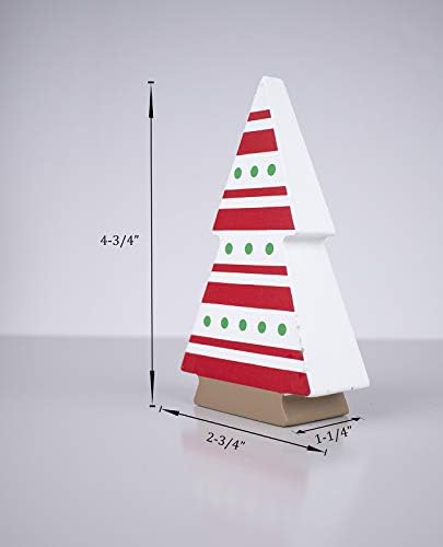 עץ שולחן עץ חג המולד בצורת עץ חג המולד קולקטיבי, תגי חג מולד, יושבי מדף עץ, עיצוב כפרי מעץ לחג המולד, עיצוב