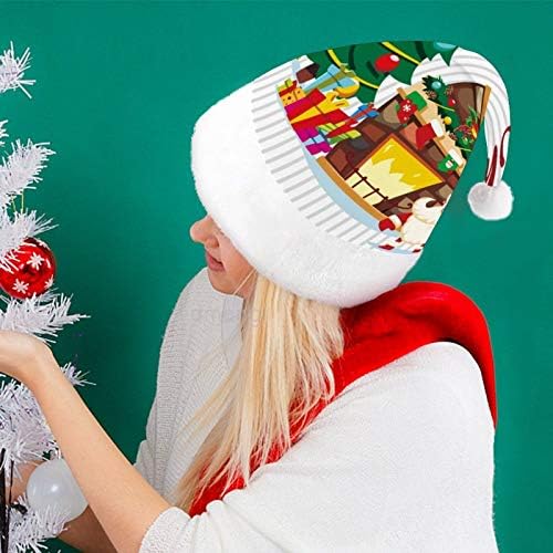 חג המולד סנטה כובע, החג שמח קישוט חג המולד חג כובע למבוגרים, יוניסקס נוחות חג המולד כובעי לשנה חדשה