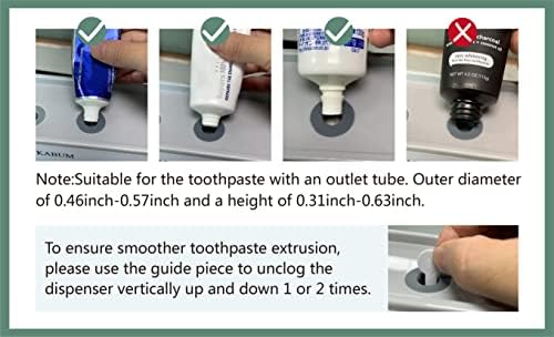 מחזיקי מברשת שיניים לחדרי אמבטיה מתקן משחת שיניים - כוס קיר משחת שיניים אוטומטי משחתת שיניים רכוב, ארגון אביזרי
