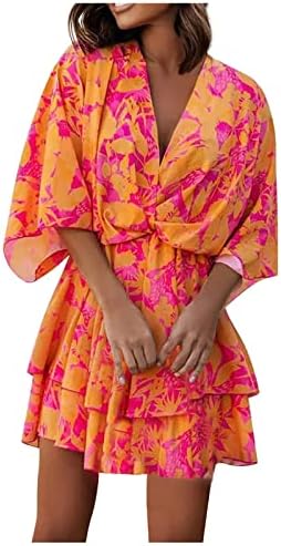 שמלה ורודה של fqzwong לנשים קיץ סקסית 2023 מזדמן פורמלי פורמלי מאלגיה מועדון חוף חופשה אופנה פלוס גודל שמלות בוהו