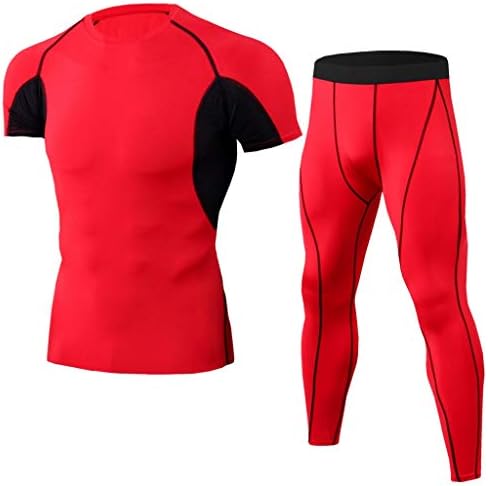 גברים שני תלבושות אימון אימון קיץ רצות יבש מהירות סט חולצה מזדמנת+חותלות סטים אימונית ספורטיבי ספורט בגד