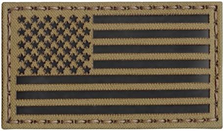 Coyote Brown Brown Infrared IR USA דגל אמריקאי 3.5x2 IFF טקטי מורל מגע טלאי אטב