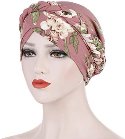 הכימותרפיה כובע נשים של טוויסט קשר בימס מוסלמי אלסטי פרחוני סרטן בארה ' ב מוצק צבע אתני לעטוף טורבן כפת