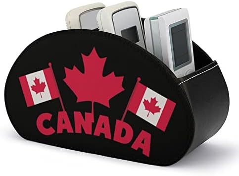 דגלי יום קנדה דגלים של שלט רחוק תיבת אחסון PU רב-תפקודי טלוויזיה טלוויזיה מחזיקי שלט מרחוק תיבת