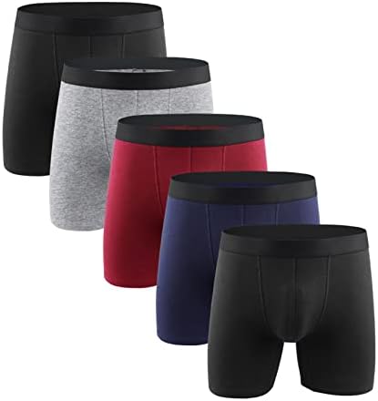 2 pc תמיכה בכיס מתאגרף Mens Mens Pack Pack, אנטי-חטיבה תחתונים בגודל בגודל, מכנסי בוקסר גזעים מכנסיים קצרים מותניים