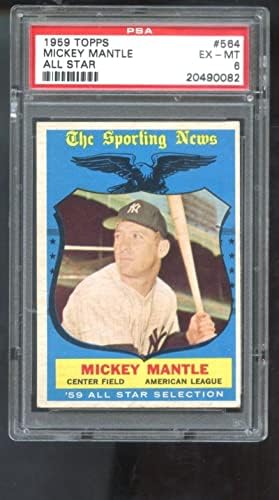 1959 Topps 564 Mickey Mantle All -Star The Sporting New