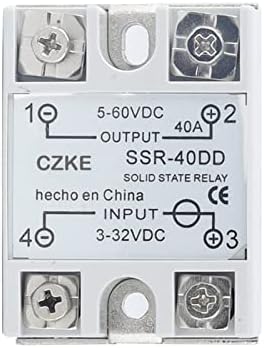 ממסר מצב מוצק של BNEGUV SSR 10DD 25DD 40DD DC בקרה DC ​​מעטפת לבנה שלב יחיד ללא כיסוי פלסטיק 3-32V DC