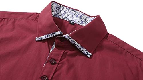 ג'נדוקאר חולצות שמלת שרוול קצר לגברים לחולצות כפתור