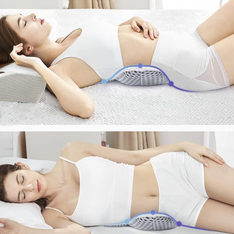 FZZDP כוסמת שינה כרית שינה מיטת משענת גב כרית נשים בהריון המותניים המותניים תמיכה בעמוד השדרה המותני דיסק נושם