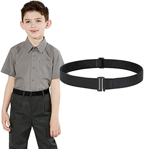 ג 'סגוד ילדים אלסטי למתוח חגורת בני בלתי נראה לא להראות מתכוונן חגורת עבור ג' ינס בית ספר אחיד עם שטוח