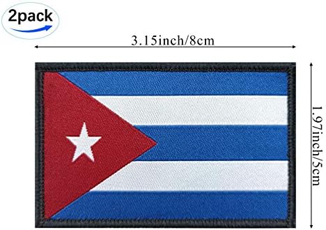 JBCD 2 חבילה דגל דגל קובה דגלים קובניים טלאי טקטי טלאי גאווה טלאי דגל לבגדים טלאי כובע טלאי צוות צבאי
