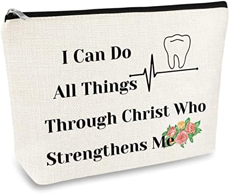 שיניים עוזר מתנות רופא שיניים הערכה מתנות איפור תיק לנשים שיננית מתנת נסיעות קוסמטי תיק חג המולד