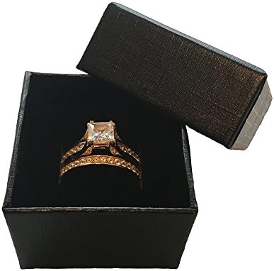 מרימור תכשיטי שחור טבעת אריזת מתנה עם קצף וקטיפה הכנס סיטונאי חבילה של