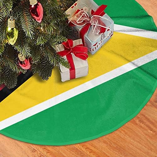 חצאית עץ חג המולד, דגל 30-48 אינץ 'של מחצלת עץ גיאנה לקישוטים לחג המולד קישוטים למסיבות חג