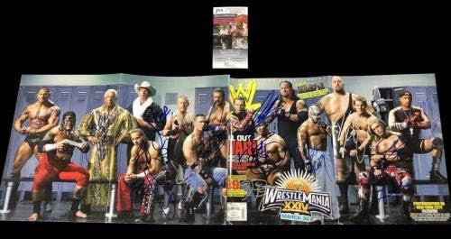 WWE WrestleMania XXIV מגזין שער על ידי כל 16 על השער של JSA COA אחד מסוג זה - חתימה מחתימה פריטים