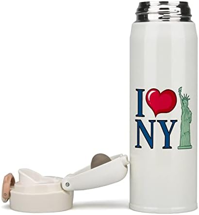 אני אוהבת בידוד ניו יורק בידוד בקבוק מים נירוסטה ואקום ספורט מבודד כוס ספורט לטיולים חיצוניים 350 מל