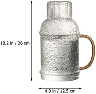 קאבילוק בקבוקי מים צלולים כוס קפה כוס זכוכית קומקום צלול 1 כד מים מזכוכית עם מכסה מים צלולים קנק