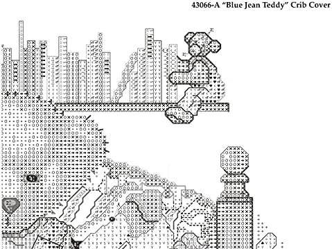 Bucilla - Blue Jean Teddy Bear - כיסוי עריסה תפר חותמת לחותם לערכת התינוק 43066