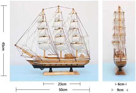 Zaaq קישוט עיצוב הבית פסלונין ימי שיט עץ שיט ספינת מלאכה מעץ מלאכה בעבודת יד רטרו ספינת דגם קישוט סירת