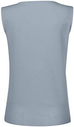 גופייה מצולעת של הנלי נלי נשים צבע מוצק מזדמן V חולצות T ללא שרוולים 2023 חולצות אפוד טרנדי קיץ
