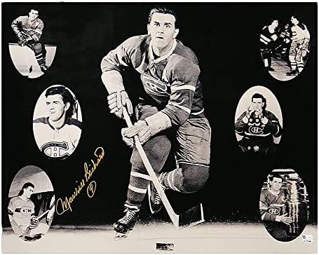 מוריס ריצ'רד חתם על מונטריאול קנדינס 16 x 20 צילום - 79150 - תמונות NHL עם חתימה