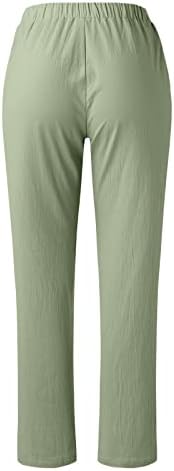 KCJGIKPOK Ladies Capri מכנסיים, רגל רחבה גבוהה מותניים רופפות מכנסי מכנסי מכנסי קפריס עם מכנסי בוהו