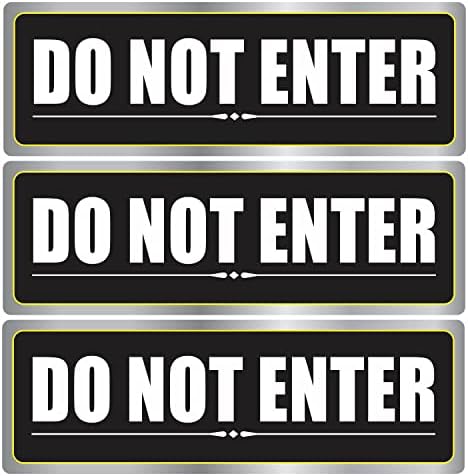 אל תיכנס למדבקה שלט - 9 x 3 גימור מט גדול מדבקות ויניל למינציה ללא תוויות אזהרת כניסה כניסה
